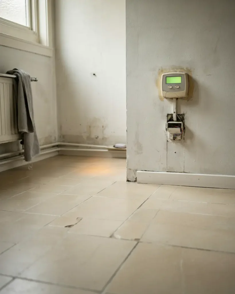 golvv rme som fastnat p max fel i reglage eller display